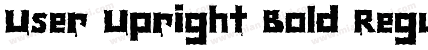 User Upright Bold Regular字体转换